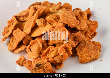 Schwarte Lieblingsessen in piedmonte Italien, auf weissem im Restaurant isoliert. Stockfoto