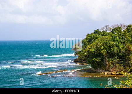 Blick in die Karibik ab Fort San Lorenzo in der Nähe von Colon in Panama Stockfoto