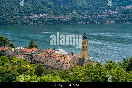 Malerische Anblick in Laglio, Comer See, Lombardei, Italien. Stockfoto