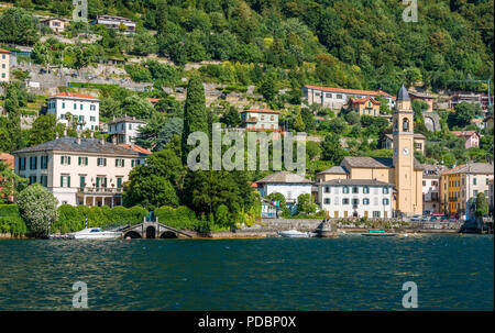 Malerische Anblick in Laglio, Comer See, Lombardei, Italien. Stockfoto