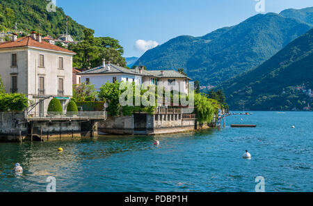 Malerische Anblick in Laglio, Comer See, Lombardei, Italien. Stockfoto