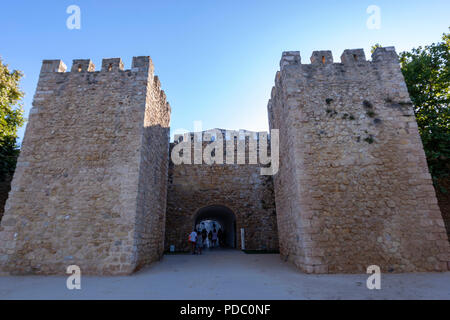 Arco/Porta de São Gonçalo, Mauern und Tor zur Altstadt von Lagos, Algarve, Portugal Stockfoto