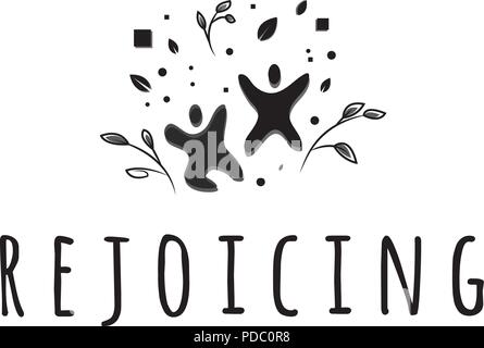 Jubel vektor Logo Image Stock Vektor