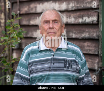 Brentwood, Essex, Großbritannien. 8. August 2018. 8. August 2018 Brentwood, EssexConservative Ratsmitglied Keith Parker, stellvertretender Bürgermeister von Brentwood, hier dargestellt, auf seiner Farm in Brentwood, kommt auf die nationalen Radio Unterstützung von Boris Johnson's burka Kommentare trotz der Anrufe an, die vom Premierminister und Brandon Lewis, Vorsitzender der Konservativen Partei für Boris Johnson zu entschuldigen und ähnliche Kommentare von ehemaligen Brentwood MP Baron Eric Pickles von Brentwood Credit Ian Davidson/Alamy Live News# Stockfoto