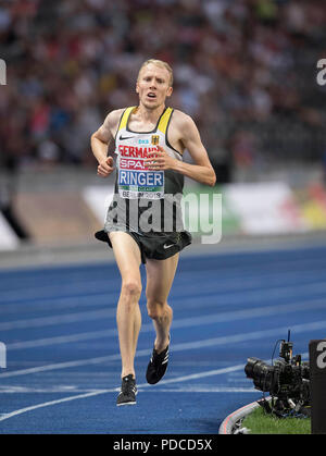 Berlin, Deutschland. 07 Aug, 2018. Richard RINGER, Deutschland, Aktion. Final 10000 m der Männer auf 07.08.2018 Europäische Leichtathletik WM 2018 in Berlin/Deutschland vom 06.08. - 12.08.2018. | Verwendung der weltweiten Kredit: dpa/Alamy leben Nachrichten Stockfoto