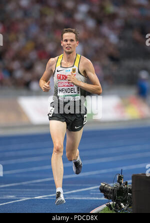 Berlin, Deutschland. 07 Aug, 2018. Sebastian HENDEL, Deutschland, Aktion. Final 10000 m der Männer auf 07.08.2018 Europäische Leichtathletik WM 2018 in Berlin/Deutschland vom 06.08. - 12.08.2018. | Verwendung der weltweiten Kredit: dpa/Alamy leben Nachrichten Stockfoto