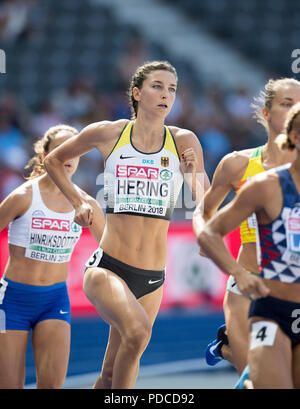 Berlin, Deutschland. 07 Aug, 2018. Christina Hering, Deutschland, Aktion 800 m der Frauen, auf 07.08.2018 Europäische Leichtathletik WM in Berlin 2018/Deutschland vom 06.08. - 12.08.2018. | Verwendung der weltweiten Kredit: dpa/Alamy leben Nachrichten Stockfoto