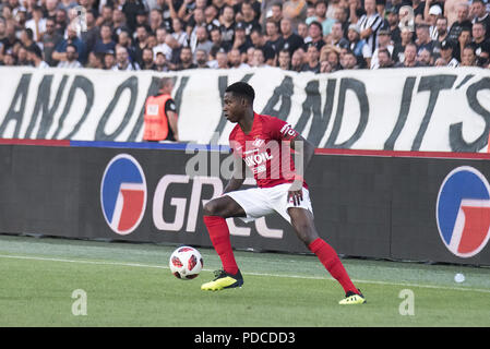 Thessaloniki, Griechenland. 8 Aug, 2018. Spartak Moskau FC player Quincy Promes in Aktion bei einem Match zwischen PAOK FC und Spartak Moskau FC. PAOK FC FC Spartak Moskau für die dritte Qualifikationsrunde der UEFA Champions League, an der nördlichen griechischen Stadt Thessaloniki. Credit: Giannis Papanikos/ZUMA Draht/Alamy leben Nachrichten Stockfoto