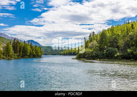 See entlang der Glenn Highway zwischen Anchorage und Glennallen in Alaska Stockfoto