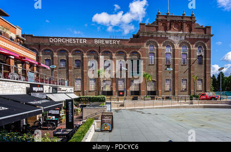 Stadtzentrum Regeneration von Eldridge Papst Brauereigelände Brauerei Square, Dorchester, Dorset, Großbritannien am 8. August 2018 Stockfoto