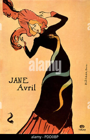 Jane Avril, Toulouse-Lautrec, Henri de, 1899. Stockfoto