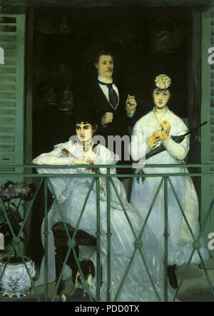 Der Balkon, Manet, Edouard, 1868. Stockfoto