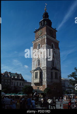 Rathaus turm in Krakau in Polen Stockfoto