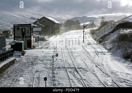 Kirkby Stephen station am 6.1.2010 Stockfoto