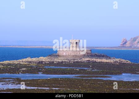 La Rocco Tower, St. Ouens Bay, Jersey Stockfoto