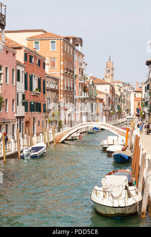 Rio de La Fornace, Dorsoduro Venedig, Venetien, Italien Stockfoto