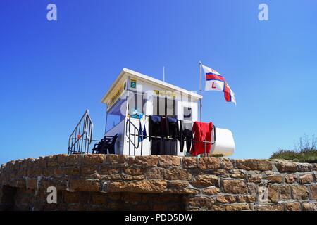 Der Bademeister Lookout St. Ouens Bay Jersey Stockfoto