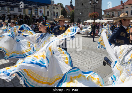 Die 55. Kulturwoche der Beskidy Highlanders 29.07 - 06.08.2018 . Team aus Mexiko Stockfoto