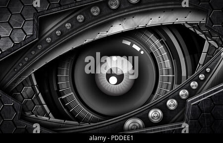 Abstract Roboter Auge Hintergrund Stockfoto