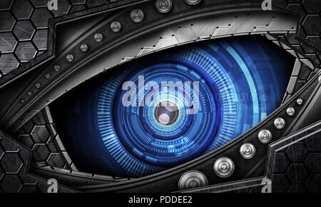 Abstract Roboter Auge Hintergrund Stockfoto