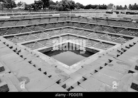 Pushkarni, Hampi, Karnataka, Indien Stockfoto