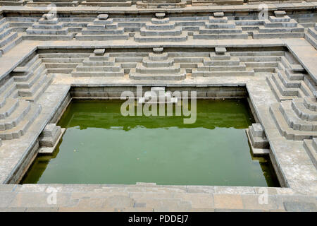 Pushkarni, Hampi, Karnataka, Indien Stockfoto