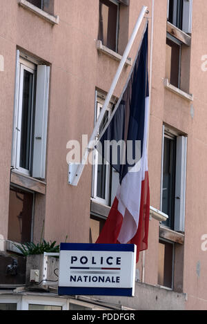 Korsische Polizei Hauptsitz in Ajaccio auf Korsika, Frankreich Stockfoto