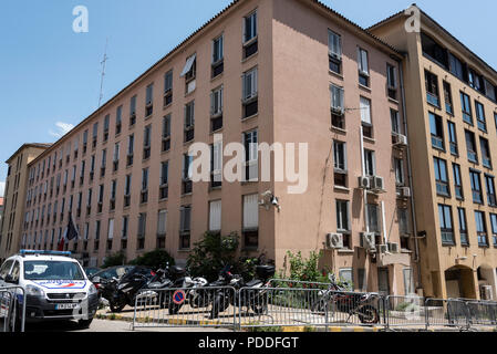 Korsische Polizei Hauptsitz in Ajaccio auf Korsika, Frankreich Stockfoto