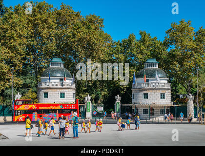 Eingang zum Zoo von Lissabon, Portugal Stockfoto