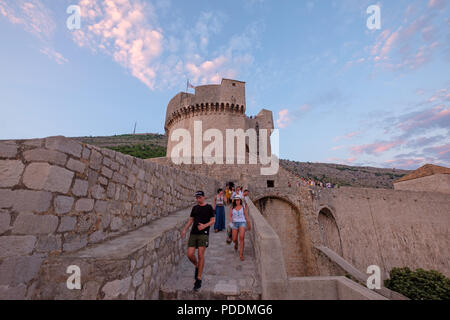 Alte Stadtmauer Altstadt Dubrovnik, Kroatien, Europa Stockfoto