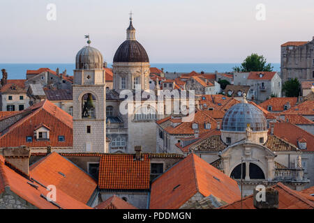 Luftaufnahme der Kathedrale in Dubrovnik, Kroatien, Europa Stockfoto