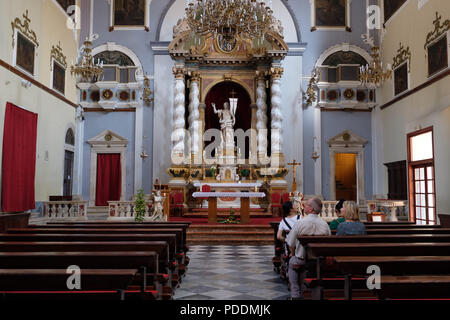 Kirche St. Saviour Innenraum, Dubrovnik, Kroatien, Europa Stockfoto