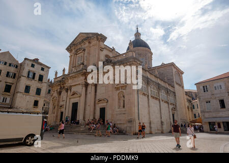 Die Kathedrale in Dubrovnik, Kroatien, Europa Stockfoto