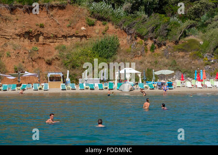 Sunj Sandstrand, Insel Lopud, Elaphiti Inseln, Kroatien Stockfoto