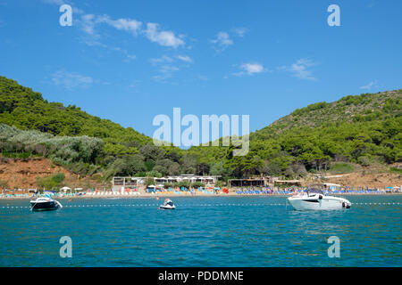 Sunj Sandstrand, Insel Lopud, Elaphiti Inseln, Kroatien Stockfoto