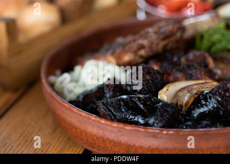 Blutwurst, Ukrainische Essen Stockfoto