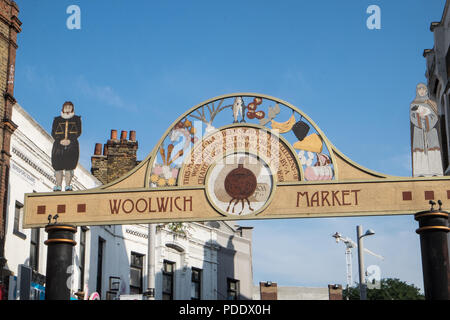 Markt, woolwich Woolwich Arsenal, London, England, Kapital, Großbritannien, Großbritannien, Europa, Europäischen, Stockfoto