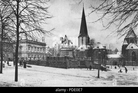 90 Burgplatz Essen, Kaiser-Wilhelm-Denkmal Stockfoto
