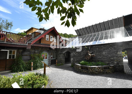 Das Zentrum für Alternative Technologie in Pantperthog, Wales Stockfoto