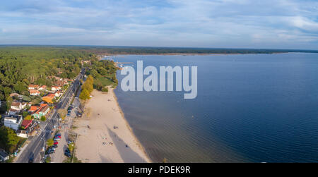 Frankreich, Gironde, Côte d'Argent, Lacanau, Lacanau See, moutchic Weiler (Luftbild) // Frankreich, Gironde (33), Côte d'Argent, Lac de Lacanau, Lacanau, Stockfoto