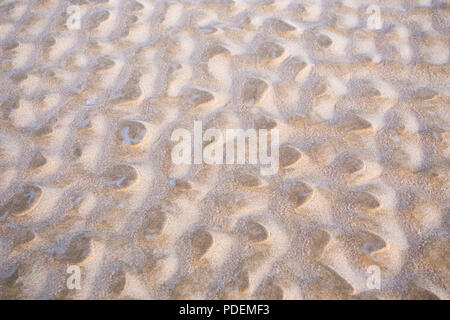 Sand Muster auf einem Strand, Yuraygir National Park, NSW, Australien Stockfoto