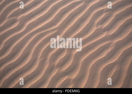 Sand Muster auf einem Strand, Yuraygir National Park, NSW, Australien Stockfoto