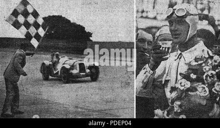 212 Louis Chiron, Sieger Coupe du Grand Prix de l'A.C.F. 1937 sur Talbot Stockfoto