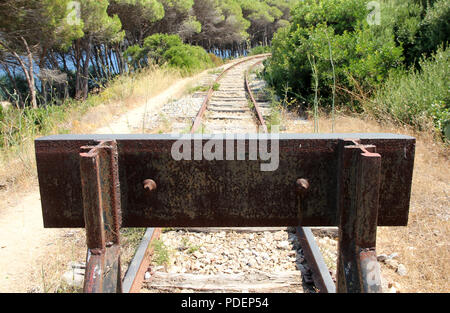 Palau Bahnstrecke Sardinien Italien Stockfoto