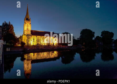 All Saints Church Marlow am Abend Stockfoto