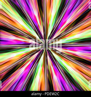 Zusammensetzung von Pink, Gelb und Orange Wellen, indem Sie sie von der Mitte Stockfoto