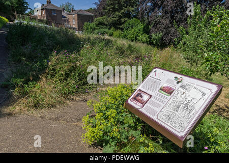 Die restaurierte Küche Garten an der Rückseite des Workhouse Museum, Ripon, North Yorkshire; viktorianische Garten Techniken werden verwendet, um Pflanzen zu kultivieren. Stockfoto