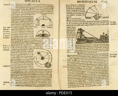 Johannes de Sacrobosco (c.1195-1256). Wissenschaftler und Astronom. De Sphaera mundi. In Paris, 1534 bearbeitet werden. Stockfoto