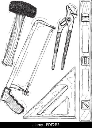 Werkzeug Hand Skizzen Stock Vektorgrafik Alamy