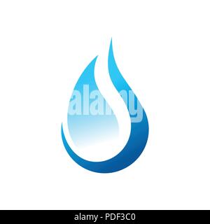Eco Wasser Tropfen abstrakt Vektor Symbol Grafik Logo Design Template Stock Vektor
